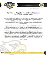 Preschool Registration Information