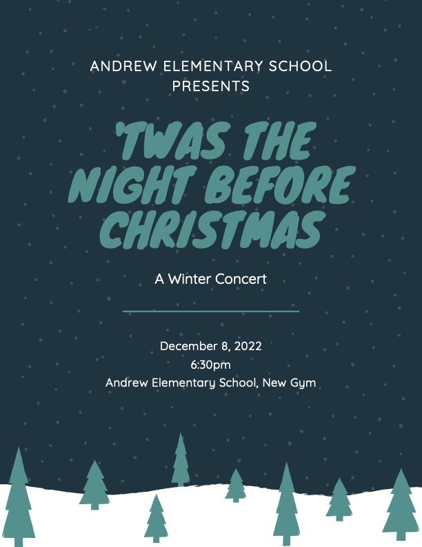 Twas the Night Before Christmas Music Concert Flyer